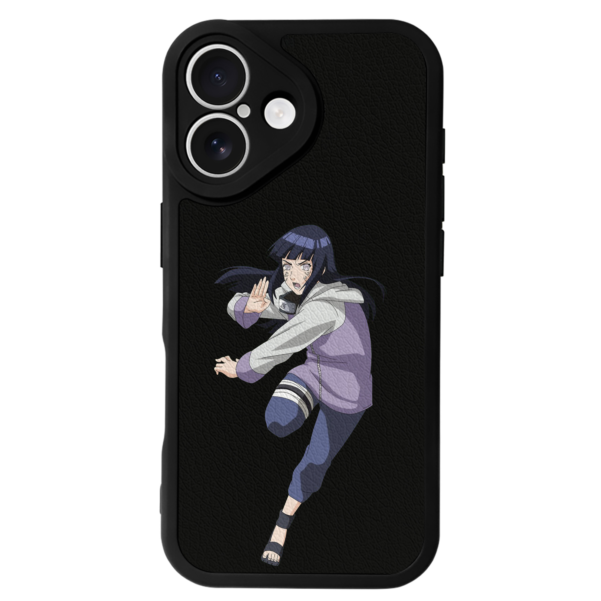 （画像用） NARUTO -ナルト- 日向ヒナタ Hyūga Hinata 【iPhone 16シリーズ対応】シリコンスマホケース（レザー調） 材質：シリコン